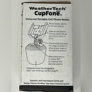 WeatherTech CupPhone adjusts to fit most phones.